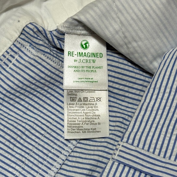 J. Crew Blue and White Striped Scalloped Shorts Like New Size 2 - Picture 5 of 7